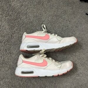 Nike air max white and pink sneakers
